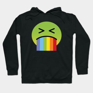 Rainbow Vomit Emoji Face Hoodie